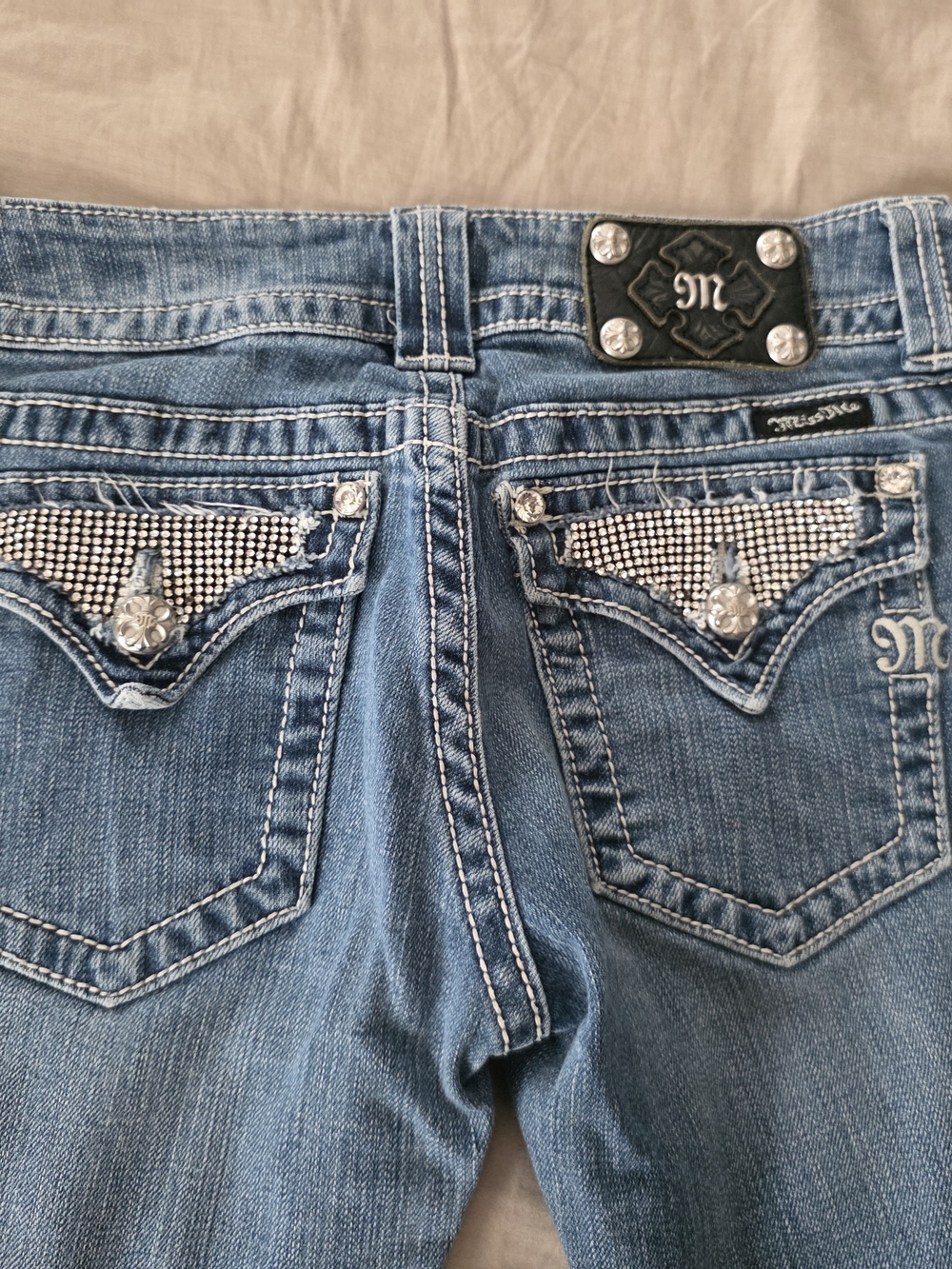 Miss Me Women's Embellished Blue Denim Jeans